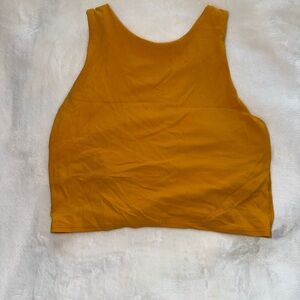 Athleta Mustard Crop Top